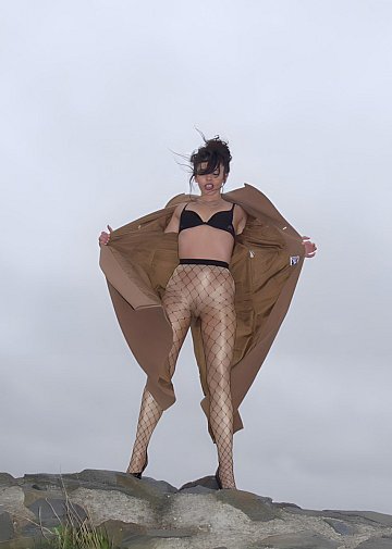 pics 8 of Eve in Fishnets Over Glossy Tights