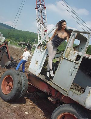pics 3 of Eve Miller on an Old Excavator