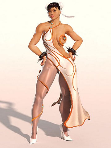 pics 2 of Drawn Street Fighter Girl Shows Off