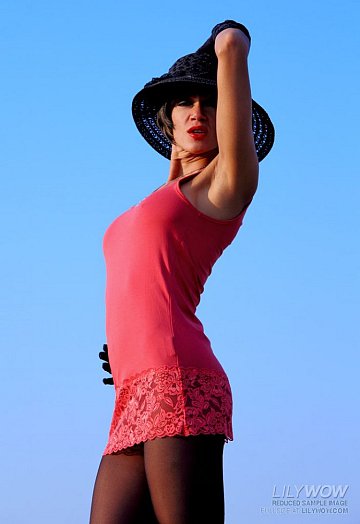 pics 1 of Gorgeous Lily Look Stunningly in Her Black