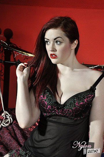 pics 2 of Redhead Slut Spreads Her Legs in Ffnylons To