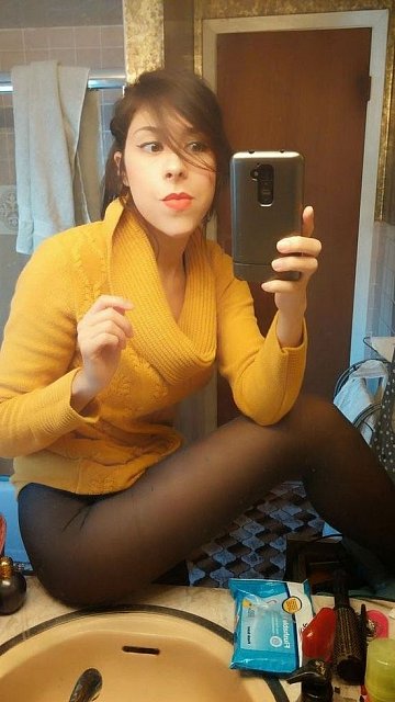 pics 4 of Amateur Girl in Panty Hose in Front Of