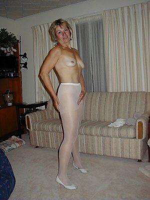 pics 7 of Mature amateur in white pantyhose