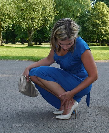 pics 12 of Blonde Girl Lifts up Her Skirt Showing Off